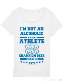 Tricou STANLEY STELLA dama Beer champion Alb