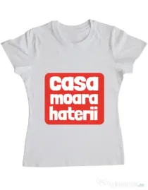 Tricou ADLER dama Casa moara haterii Alb