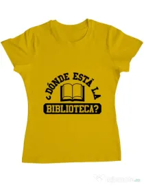 Tricou ADLER dama Donde esta la biblioteca Galben