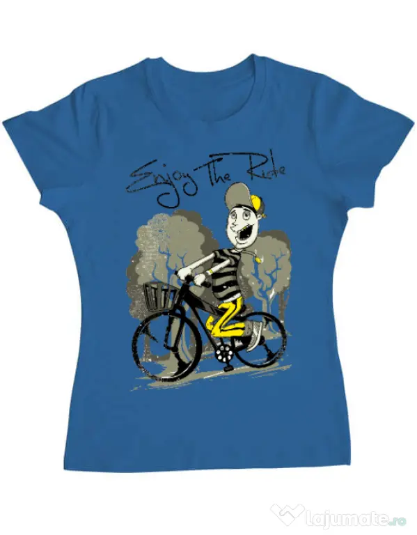Tricou ADLER dama Enjoy the ride Albastru azuriu