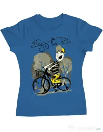 Tricou ADLER dama Enjoy the ride Albastru azuriu