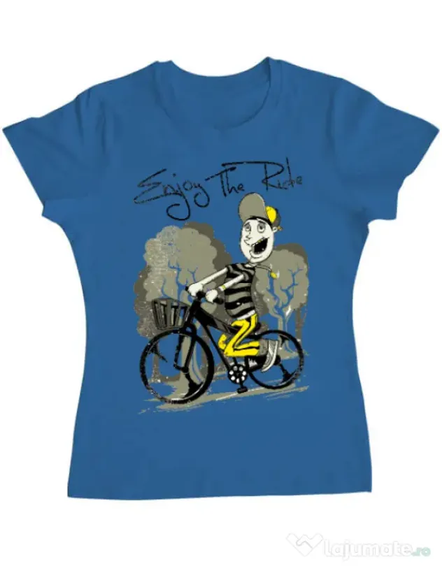Tricou ADLER dama Enjoy the ride Albastru azuriu