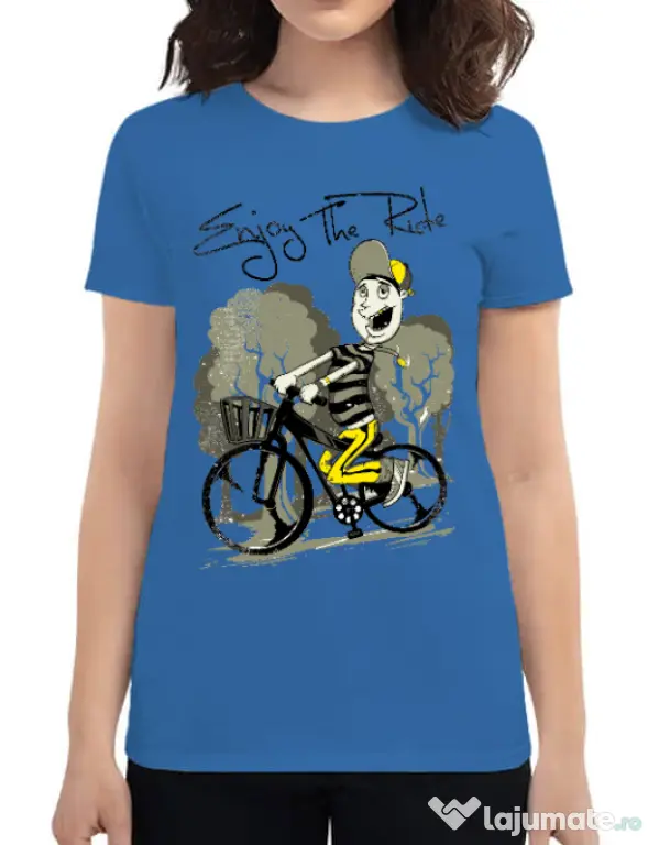 Tricou ADLER dama Enjoy the ride Albastru azuriu