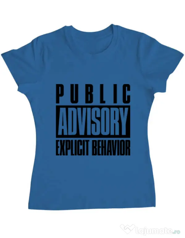 Tricou ADLER dama Explicit behavior Albastru azuriu