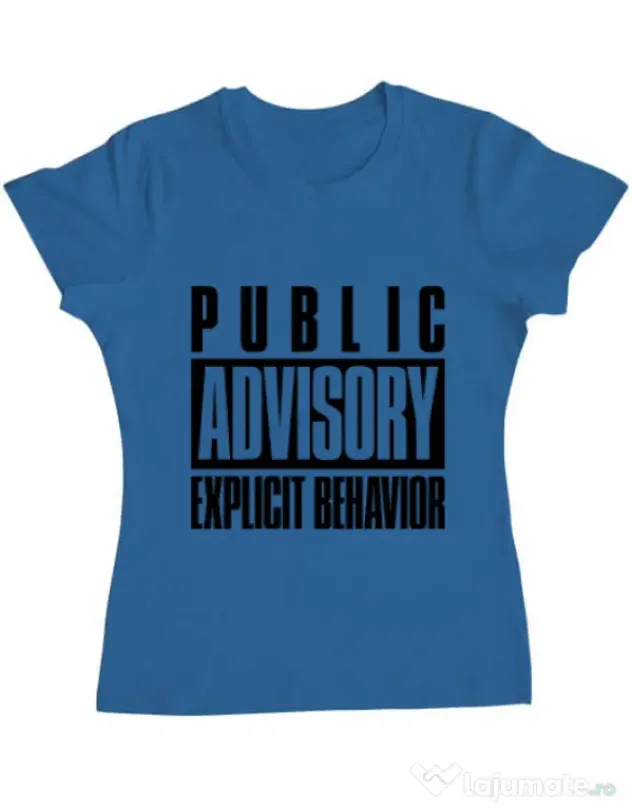 Tricou ADLER dama Explicit behavior Albastru azuriu