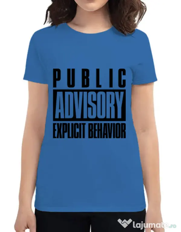 Tricou ADLER dama Explicit behavior Albastru azuriu