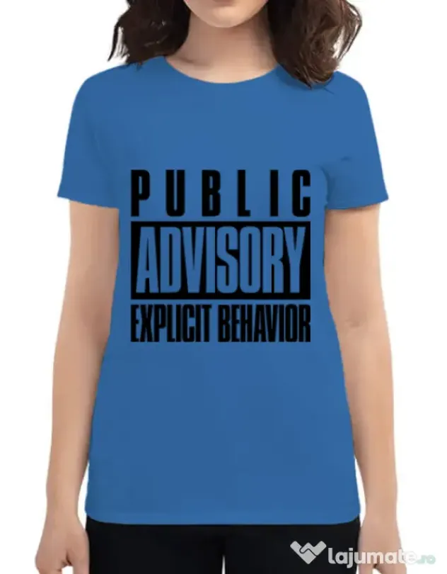 Tricou ADLER dama Explicit behavior Albastru azuriu