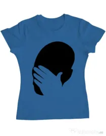 Tricou ADLER dama Facepalm Albastru azuriu