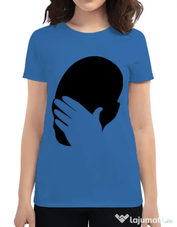 Tricou ADLER dama Facepalm Albastru azuriu