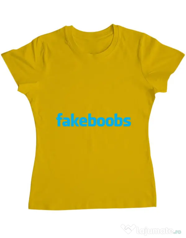 Tricou ADLER dama Fakeboobs Galben