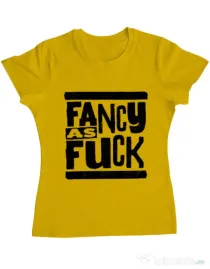 Tricou ADLER dama Fancy as fuck Galben