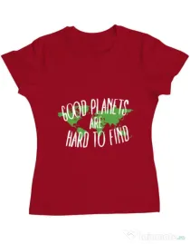 Tricou ADLER dama Good planets Rosu