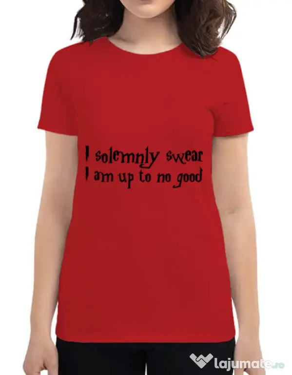 Tricou ADLER dama I solemnly swear Rosu