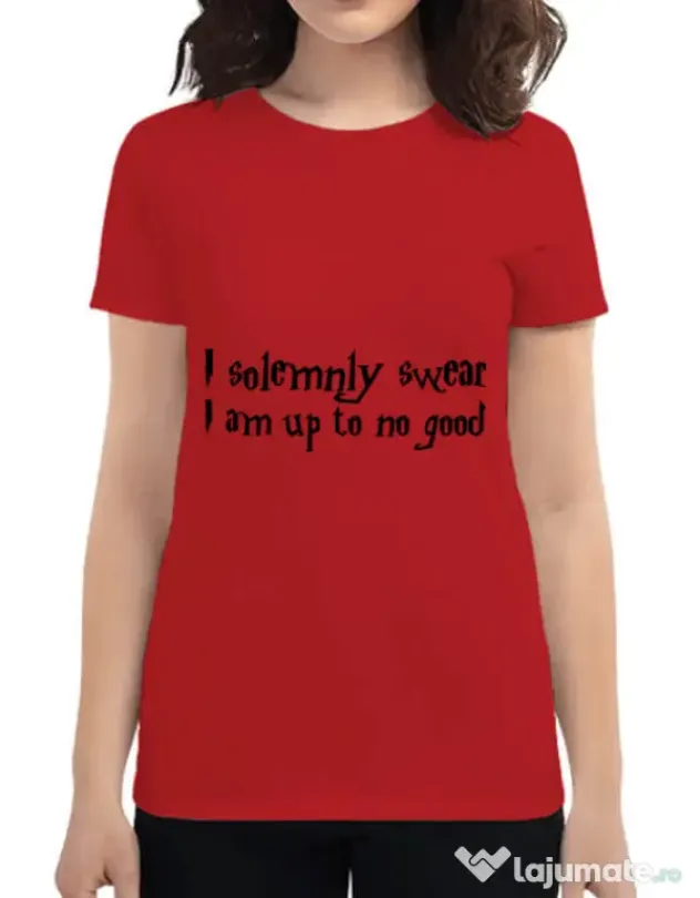 Tricou ADLER dama I solemnly swear Rosu