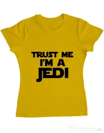 Tricou ADLER dama I am a jedi Galben