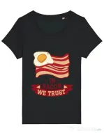 Tricou STANLEY STELLA dama In bacon we trust Negru