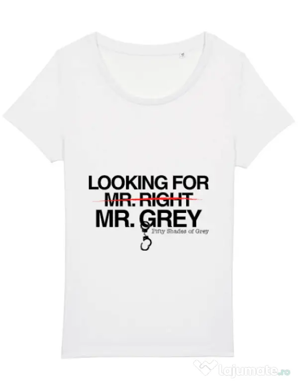 Tricou STANLEY STELLA dama Looking for Mr Grey Alb