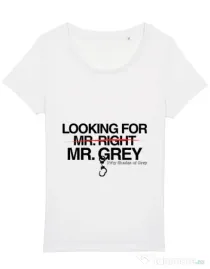 Tricou STANLEY STELLA dama Looking for Mr Grey Alb