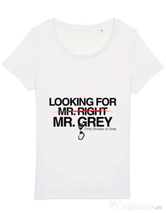 Tricou STANLEY STELLA dama Looking for Mr Grey Alb