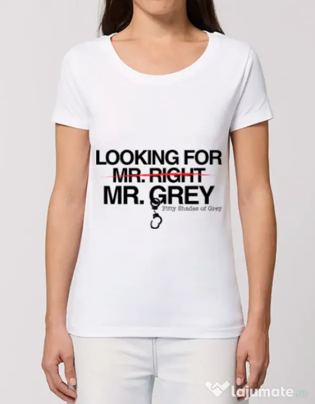 Tricou STANLEY STELLA dama Looking for Mr Grey Alb
