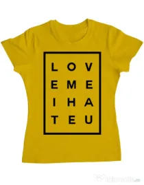 Tricou ADLER dama Hate u Galben