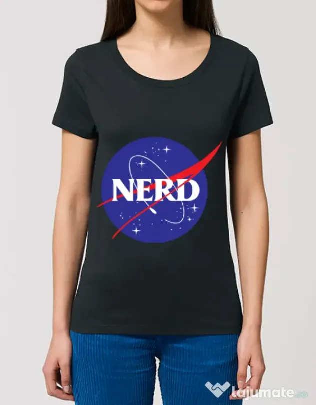Tricou STANLEY STELLA dama Nerd Negru