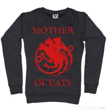 Bluza ADLER dama Mother of cats Negru melanj