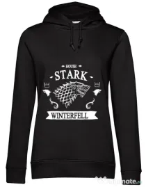 Hoodie dama cu gluga House Stark Negru