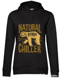 Hoodie dama cu gluga Natural born chiller Negru