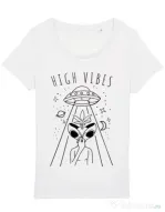 Tricou STANLEY STELLA dama High vibes Alb