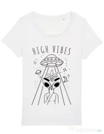 Tricou STANLEY STELLA dama High vibes Alb
