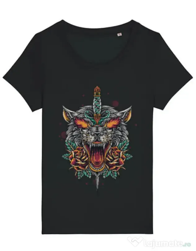 Tricou STANLEY STELLA dama Stabbed wolf Negru