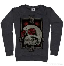 Bluza ADLER dama Skullcross Negru melanj