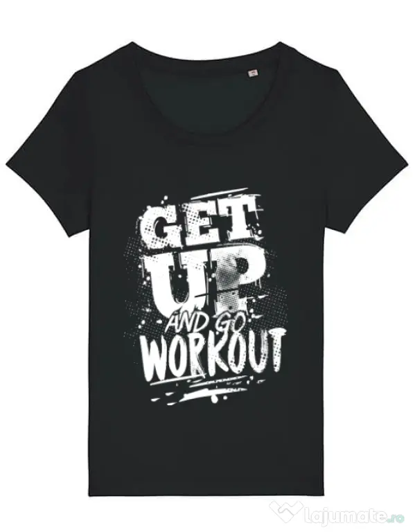 Tricou STANLEY STELLA dama Get up and go workout Negru