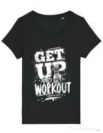 Tricou STANLEY STELLA dama Get up and go workout Negru