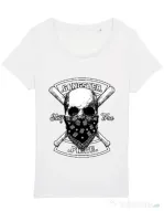 Tricou STANLEY STELLA dama Gangster skull Alb