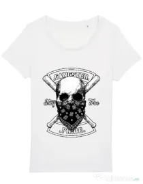 Tricou STANLEY STELLA dama Gangster skull Alb