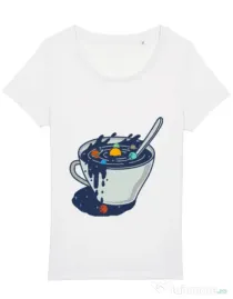 Tricou STANLEY STELLA dama Galaxy mug Alb