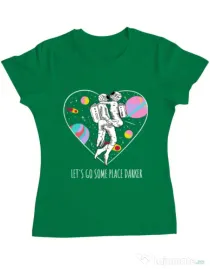 Tricou ADLER dama Space love Verde mediu