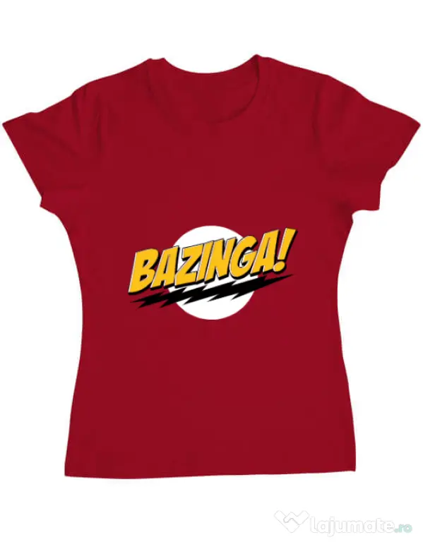Tricou ADLER dama Bazinga Rosu
