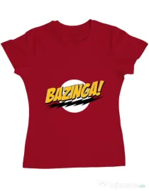 Tricou ADLER dama Bazinga Rosu