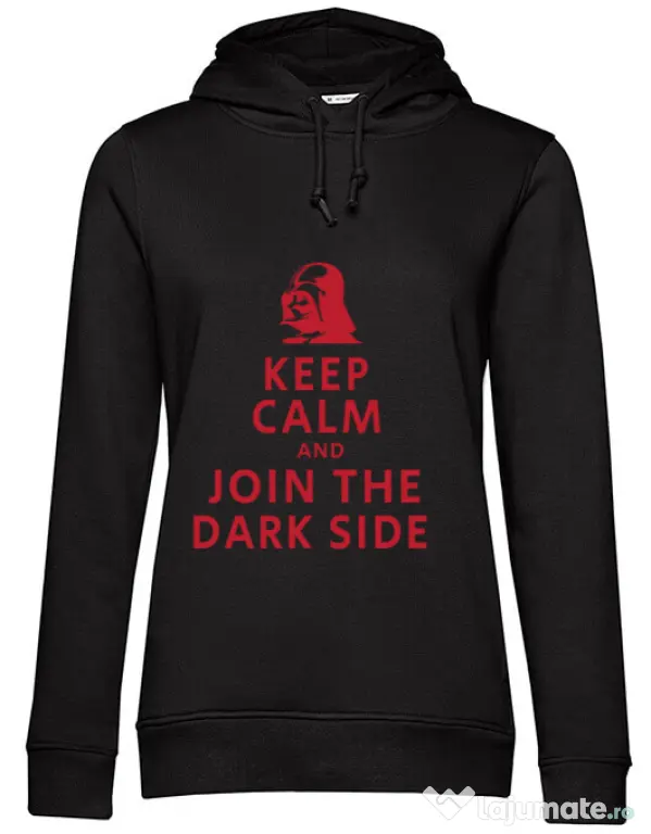 Hoodie dama cu gluga Join the darkside Negru