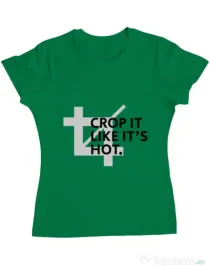 Tricou ADLER dama Crop it Verde mediu