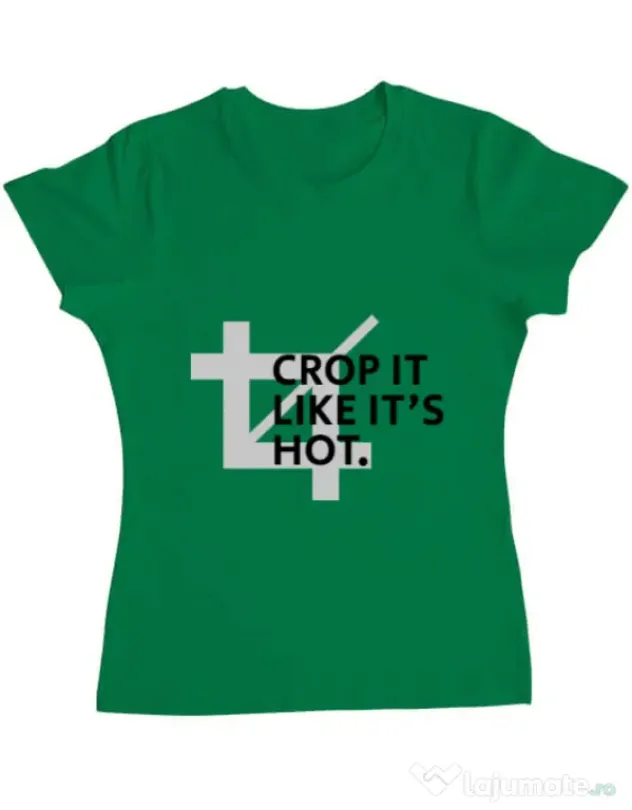Tricou ADLER dama Crop it Verde mediu