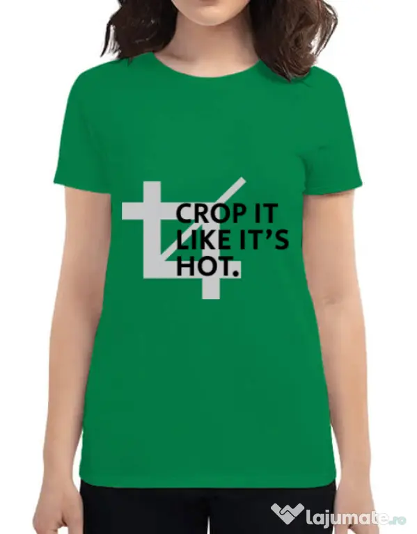 Tricou ADLER dama Crop it Verde mediu