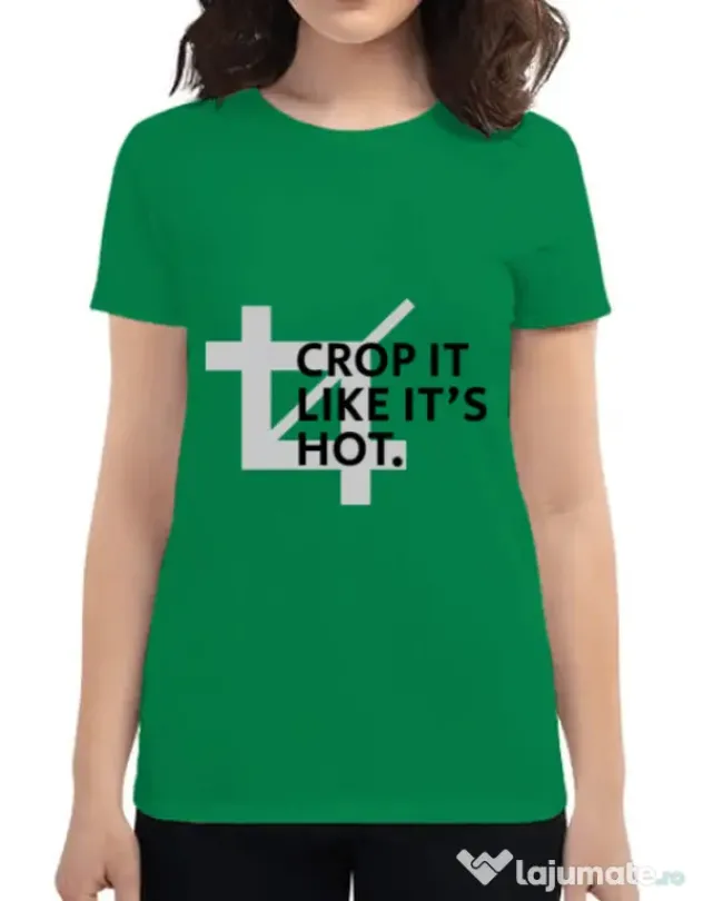 Tricou ADLER dama Crop it Verde mediu
