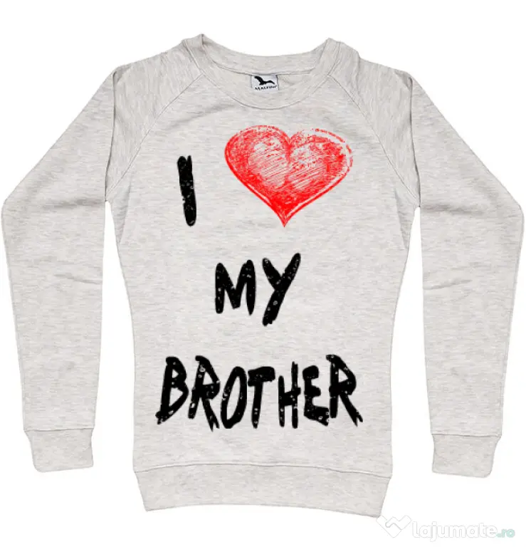 Bluza ADLER dama I love my brother Migdala melanj