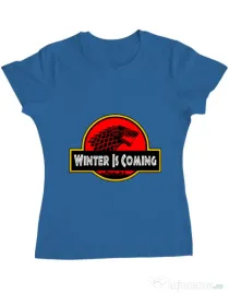 Tricou ADLER dama Jurassic winter Albastru azuriu