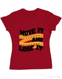 Tricou ADLER dama Move it and lose it Rosu