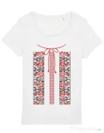 Tricou STANLEY STELLA dama Etno 3 Alb